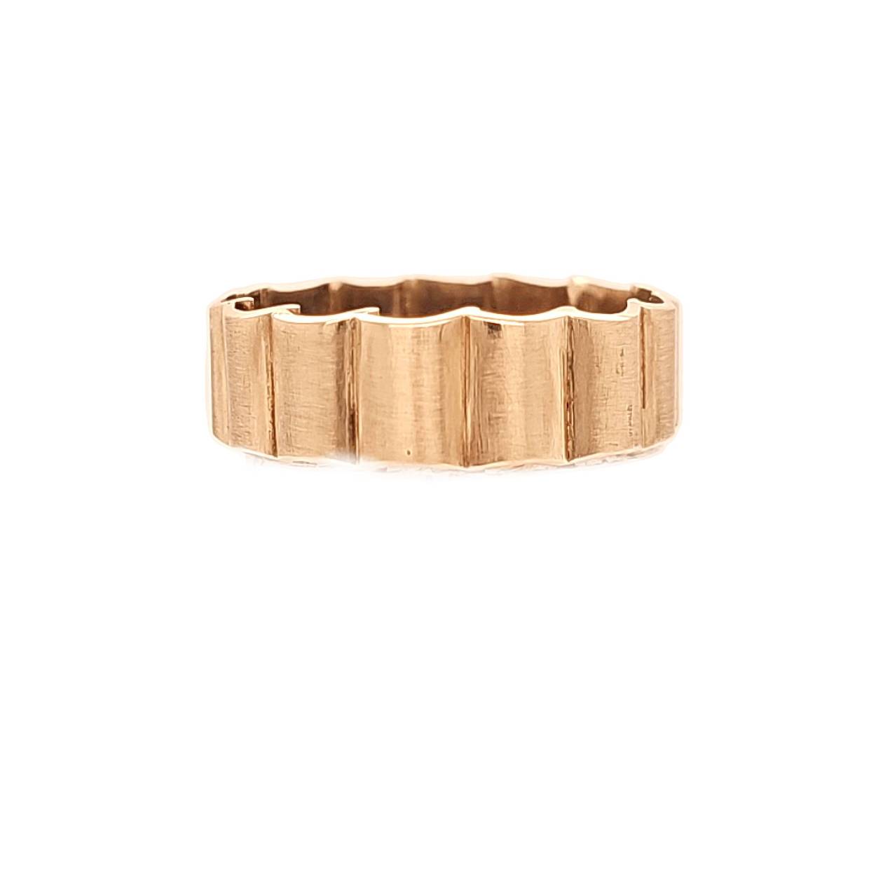 geelgouden ring met golfjes
