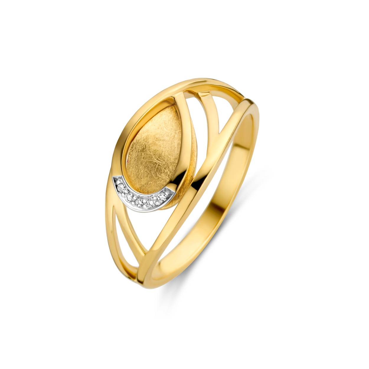 Ring goud 18kt met diamanten