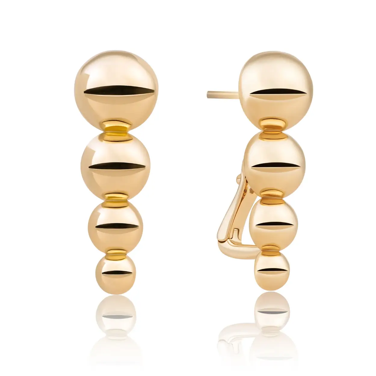 Oorstekers Sparkling zilver verguld