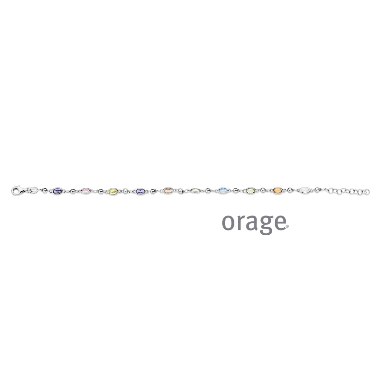 Orage Armband zilver multicolor - AW325