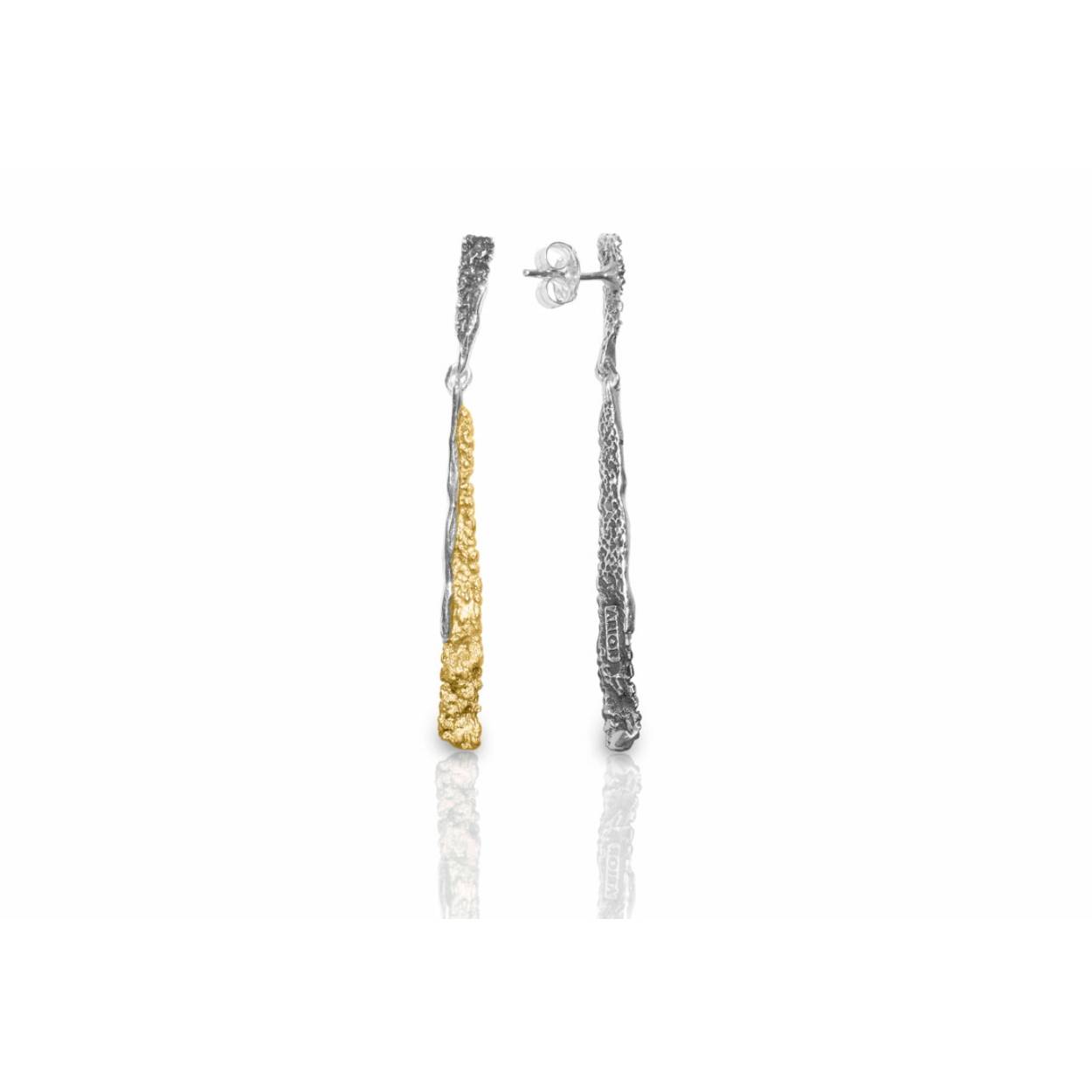 Handgemaakte oorbellen in zilver met emaille.