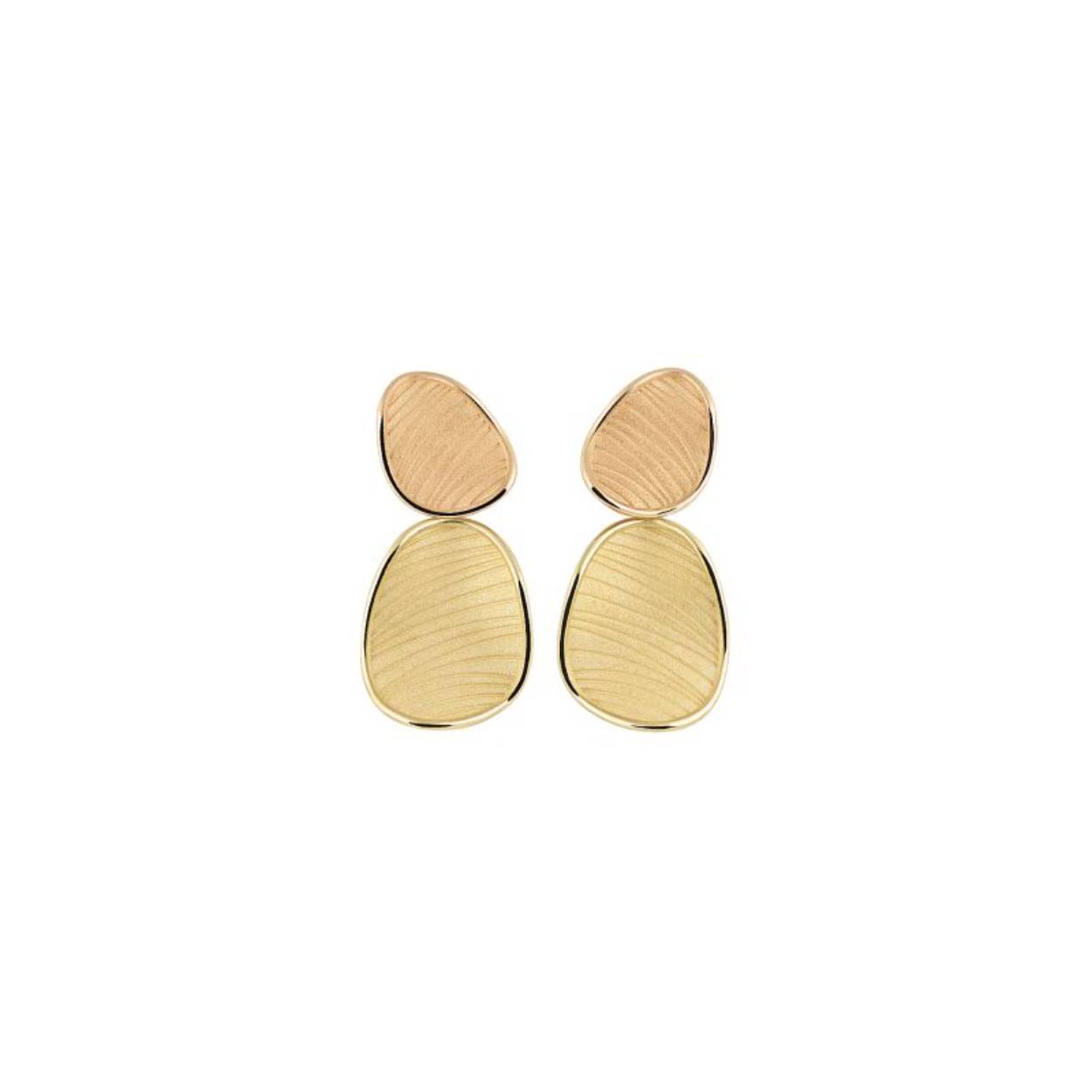 Velvet Series Earrings, 18Kt Orange Apricot and Yellow Sunrise Gold

