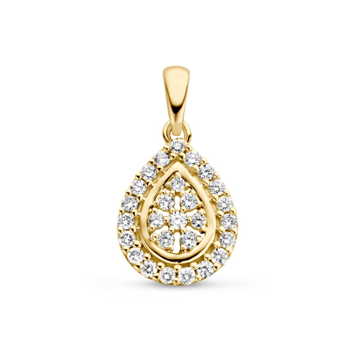 Man Made gg briljant peer hanger 0.20ct H/SI MM603071004
