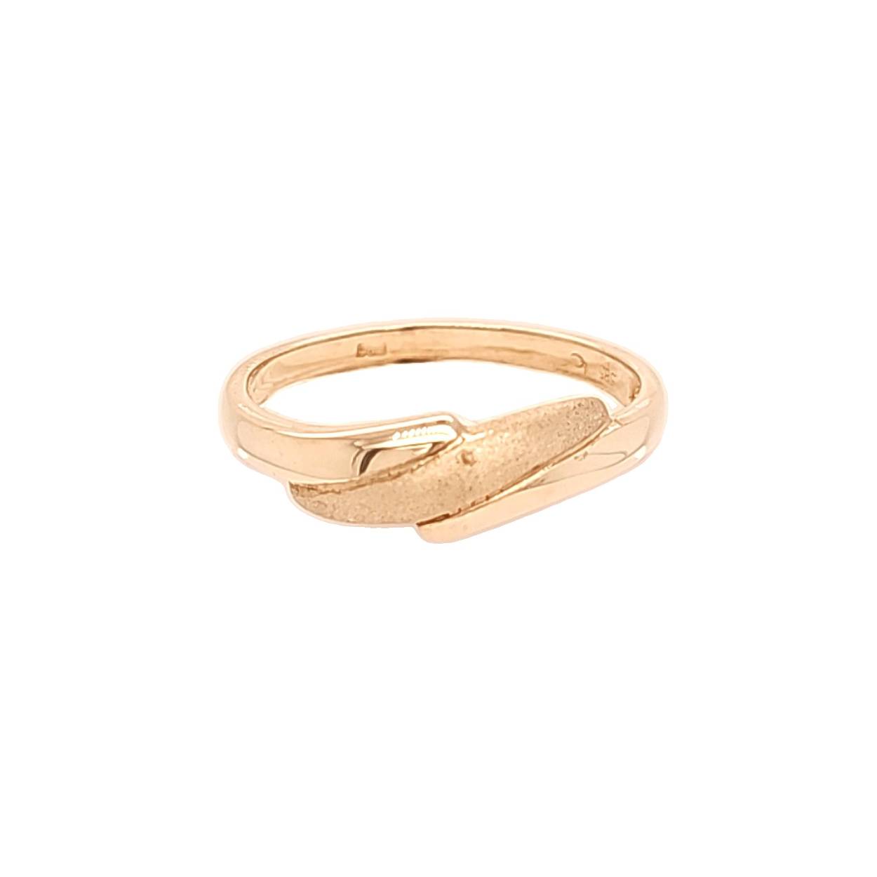 geelgouden ring mat/glanzend