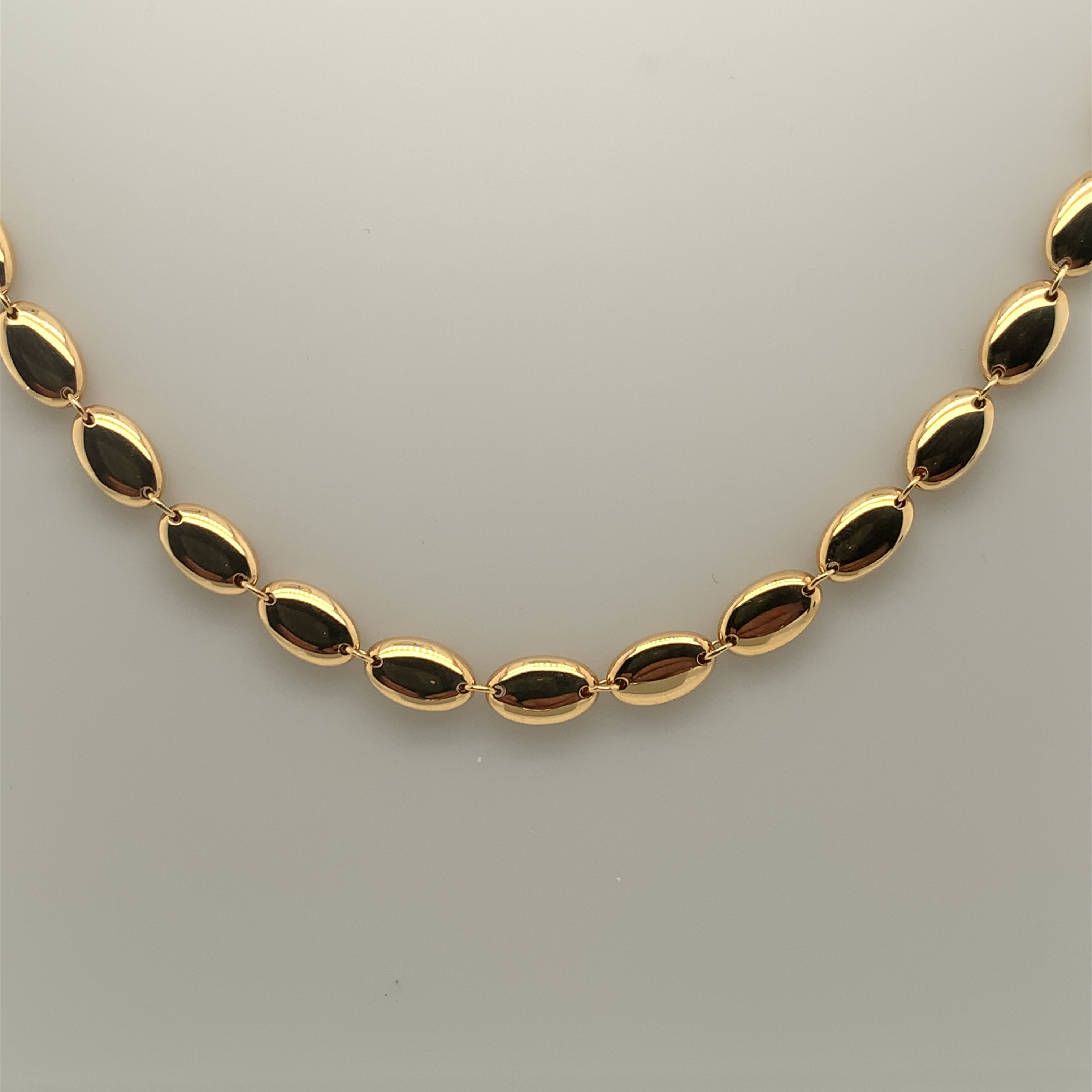 Prachtig 14krt geel gouden collier 45cm