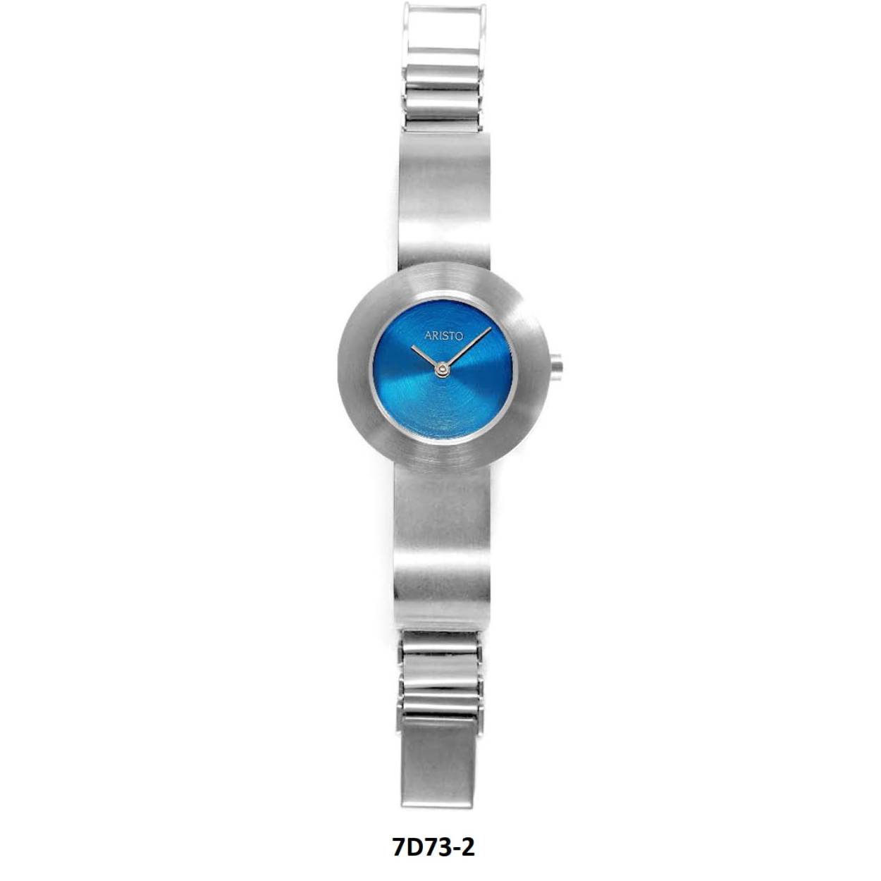 Aristo dameshorloge met spangband 29 mm blauwe wijzerplaat plaat.