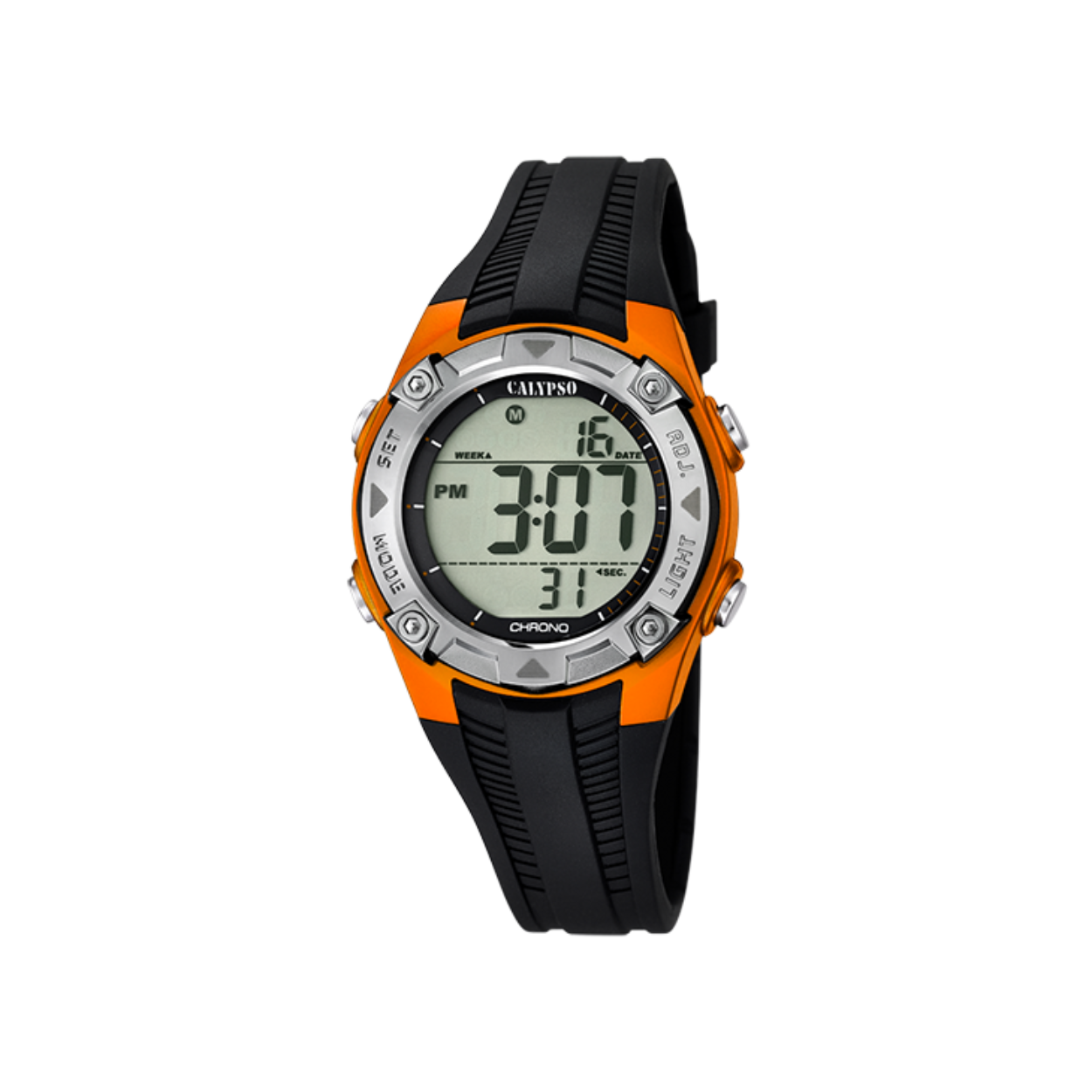 Een stoer horloge voor hem of haar! Een digitaal horloge met een kunststof kast en een rubber band Tot wel 10 ATM waterdicht!