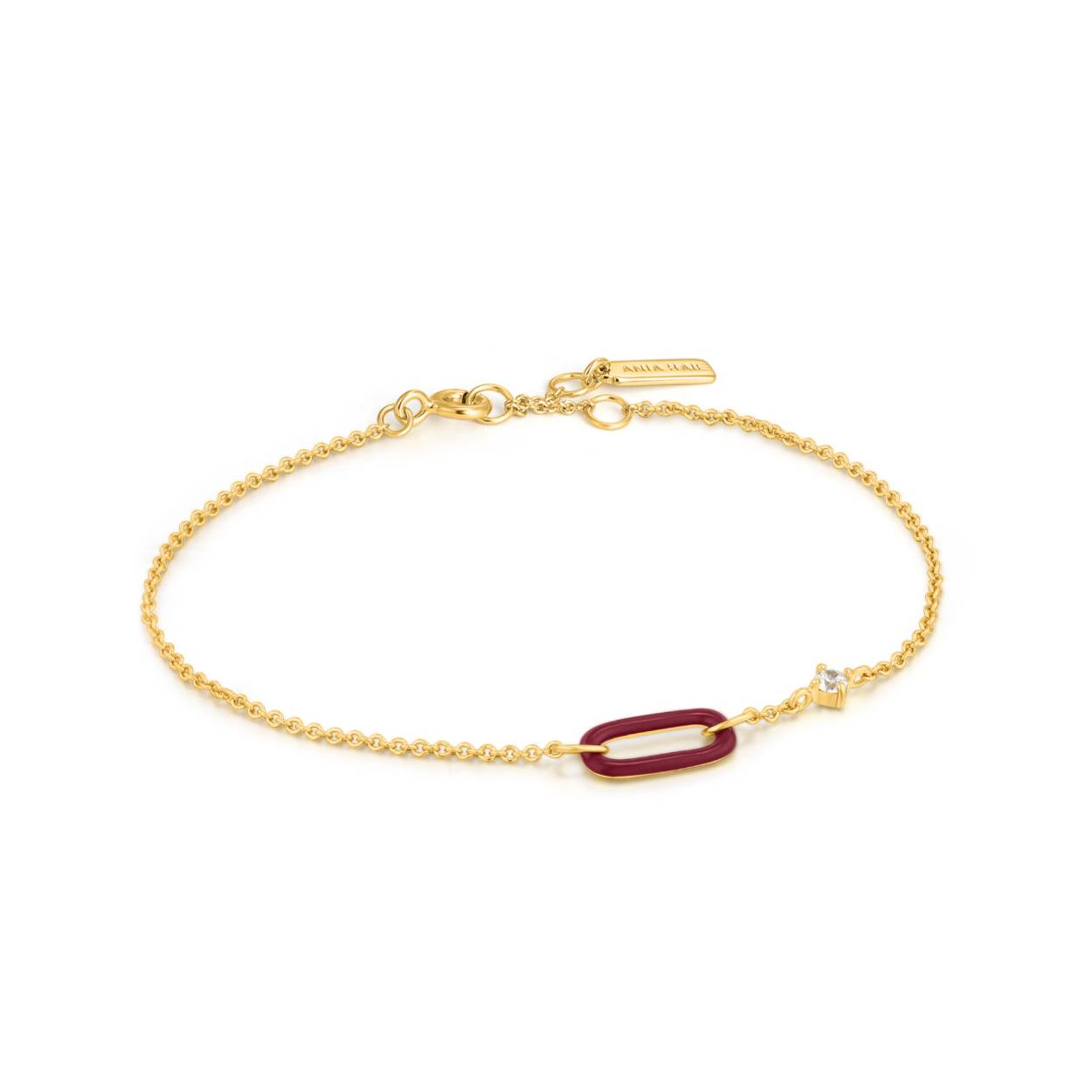 Deze armband is van het merk Ania Haie. Het is een damessieraad gemaakt van zilver. De armband is goud van kleur.
De verdere specificaties van de armband zijn als volgt:
Steensoort: Zirkoon