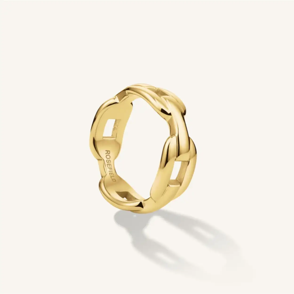 Rosefield Linked Ring Gold maat 54