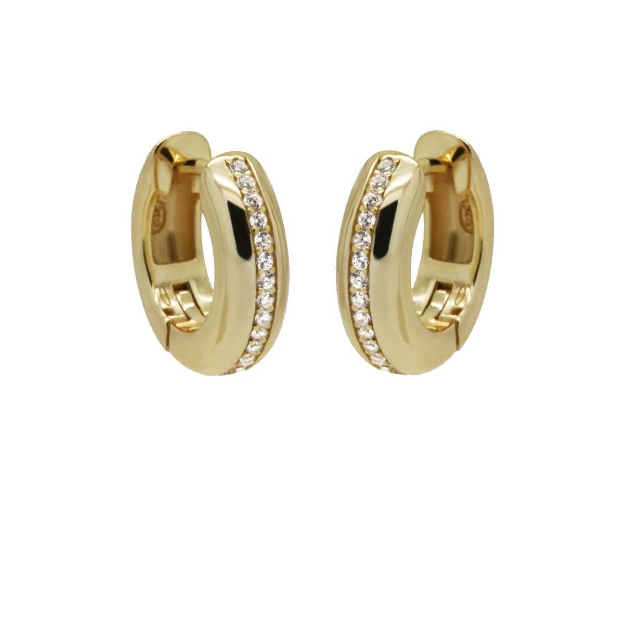 H379GP | Karma | Hinged Hoops ELLINOR | Goldplated
