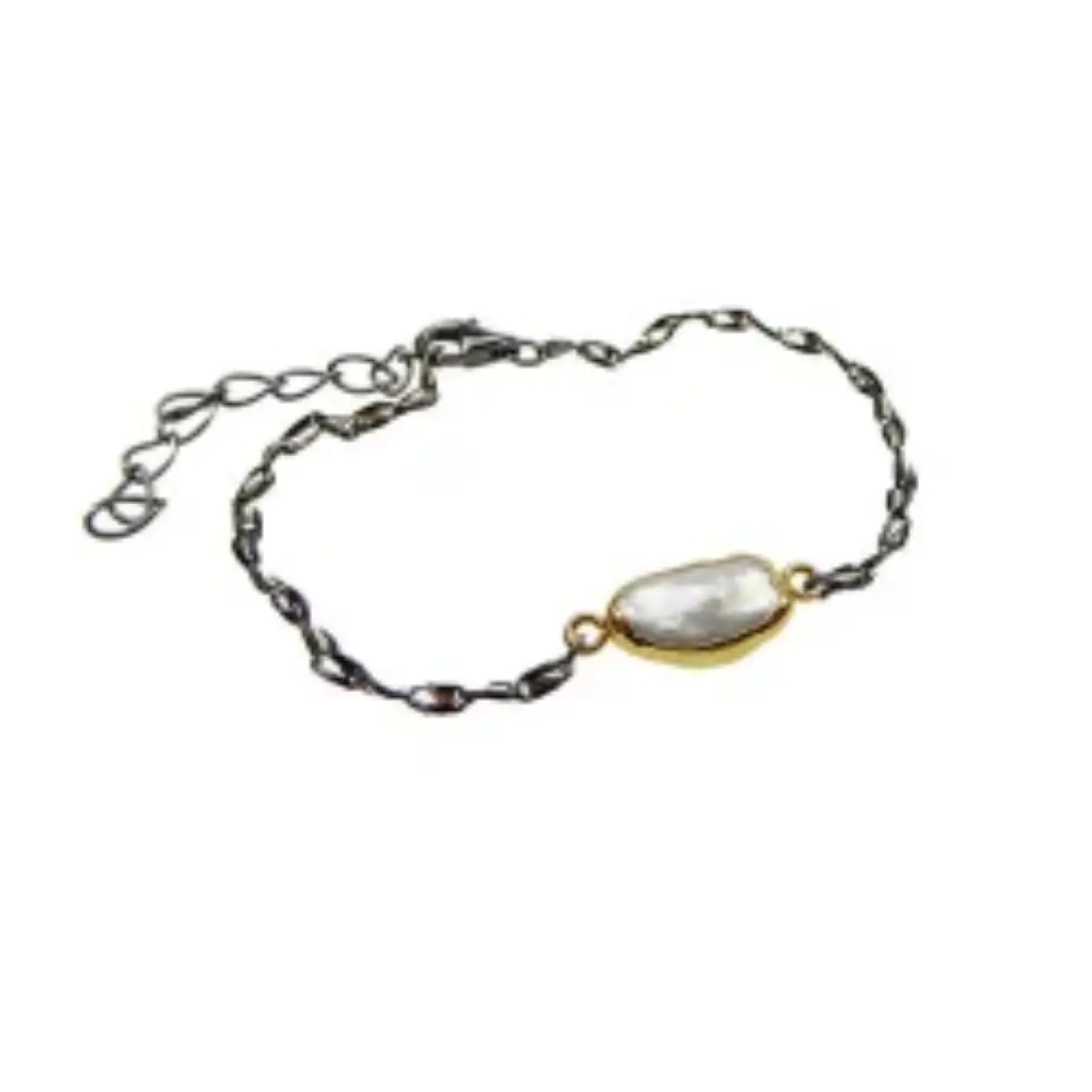 Sterling zilveren armband in 18 karaat verguld & zwart/glanzend gerhodineerd