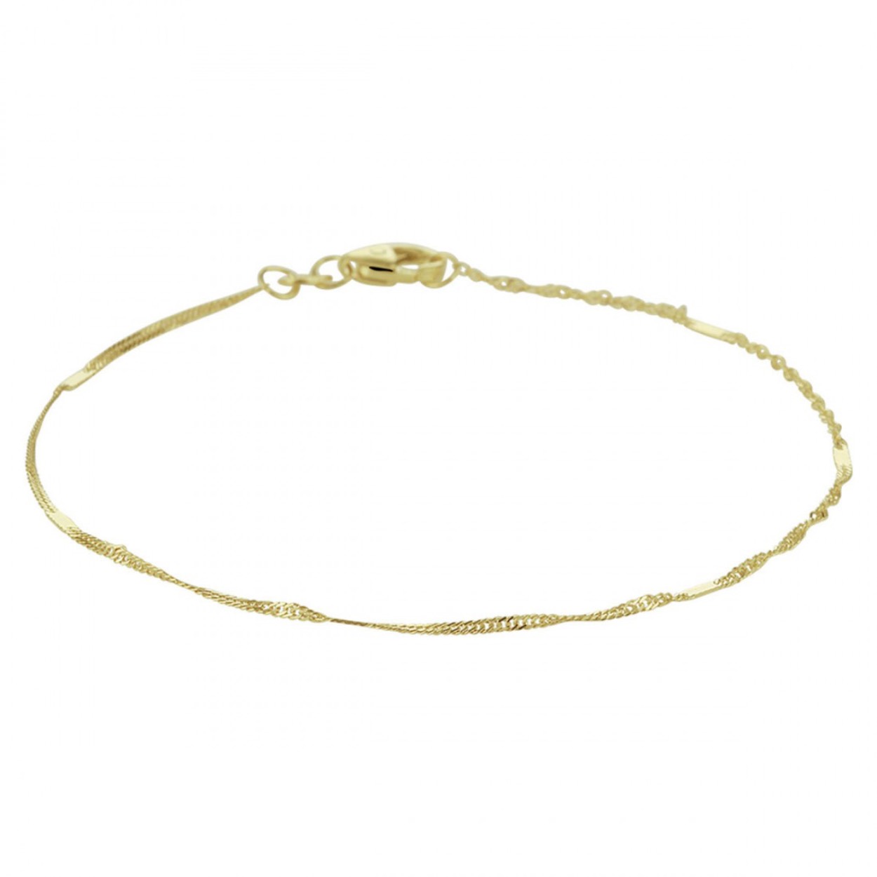 Goud Fjory armband Singpore 2mm 19cm