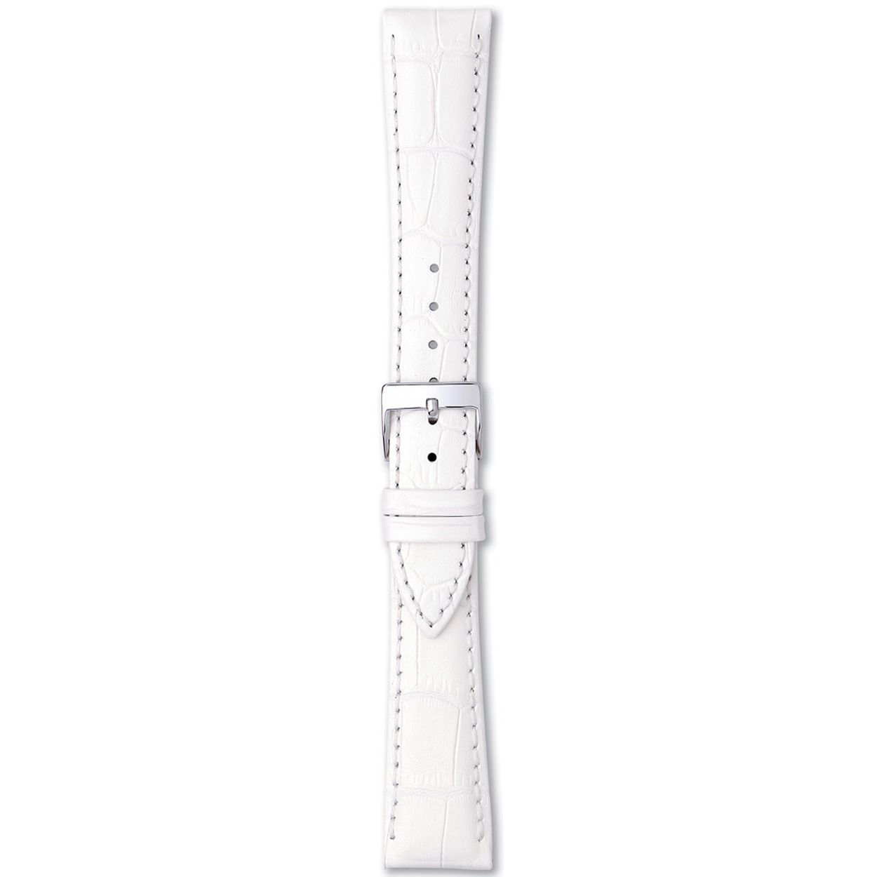 Een mooie horlogeband van het merk Condor gemaakt van leer. De kleur van deze horlogeband is wit. De breedte is 18mm.