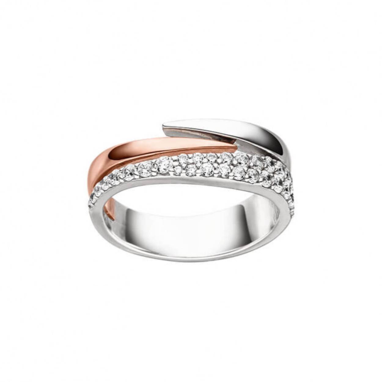 Deze prachtige zilveren ring van Viventy is bezet met zirkonia. De maat van de ring is 54. Heeft u interesse in een andere maat? Neem dan contact met ons op.