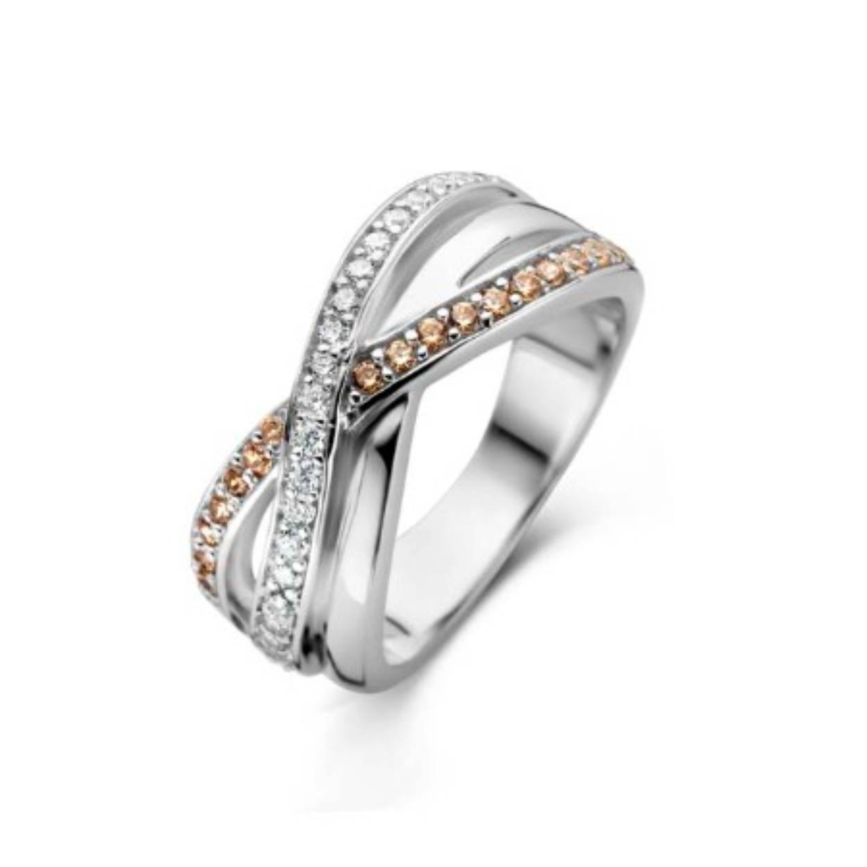 629.810A  maat 56.
Zilveren ring met zirkonia.