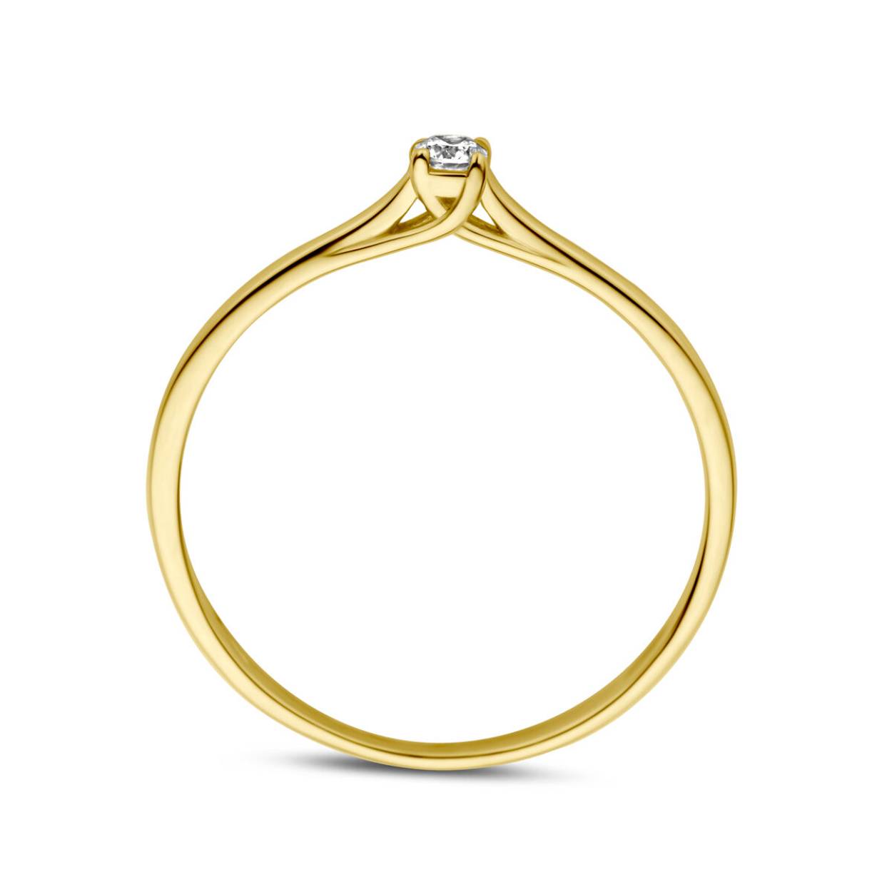 Ring geelgoud  diamant 0.05crt H Si