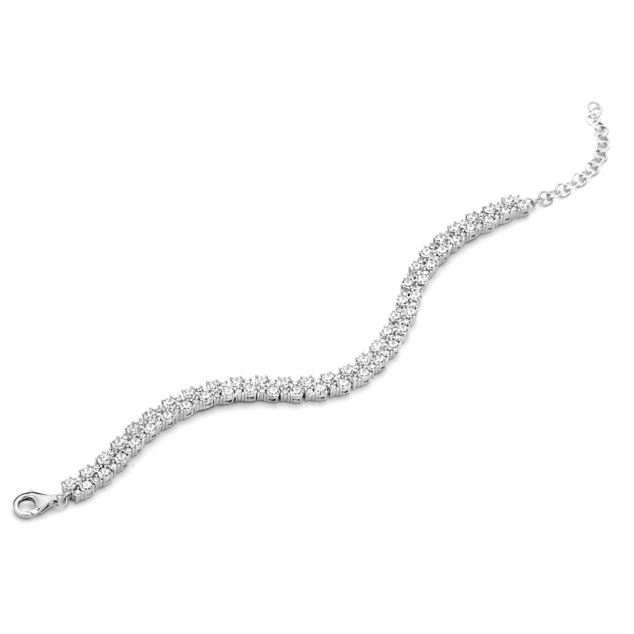 Zilveren armband met zirkonia's van het merk Silver Rose
Lengte: 17,5 cm