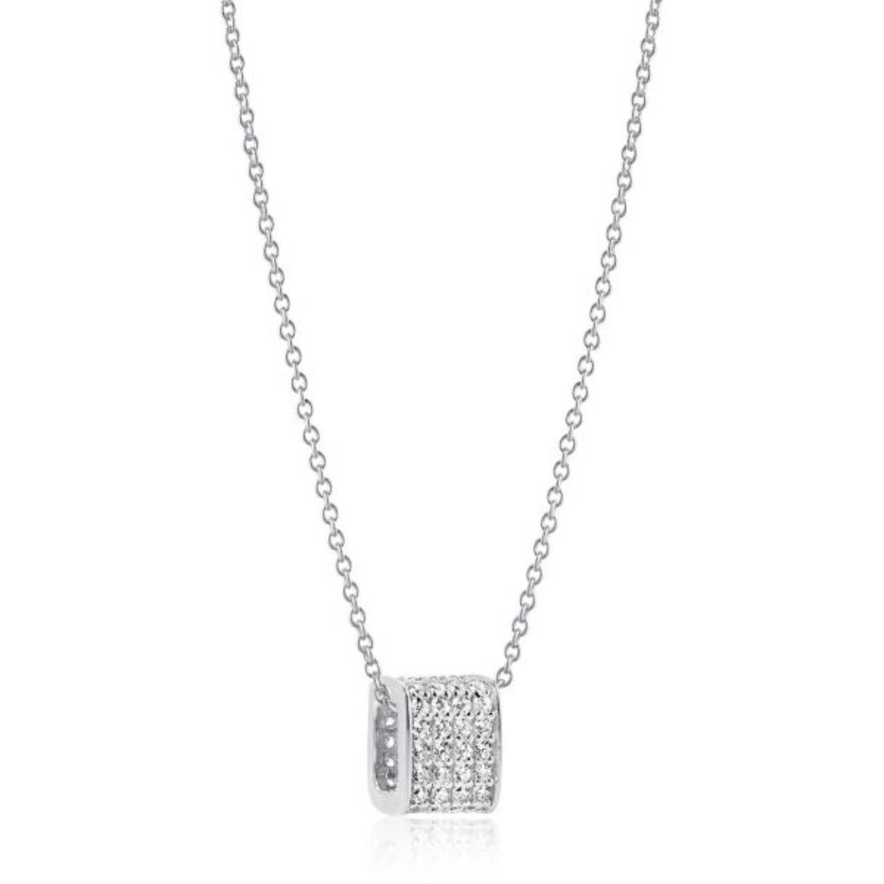 Een hanger van het merk Sif Jakobs. De kleur van het sieraad is zilver. Dit sieraad bevat de edelsteen: zirconia. De kleur van deze edelsteen is: wit.