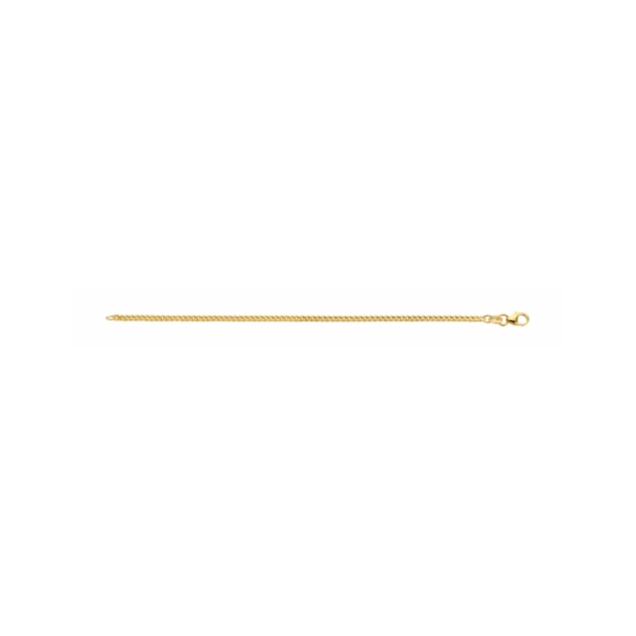 .Fjory gouden collier gourmet 3,2mm met zilverkern