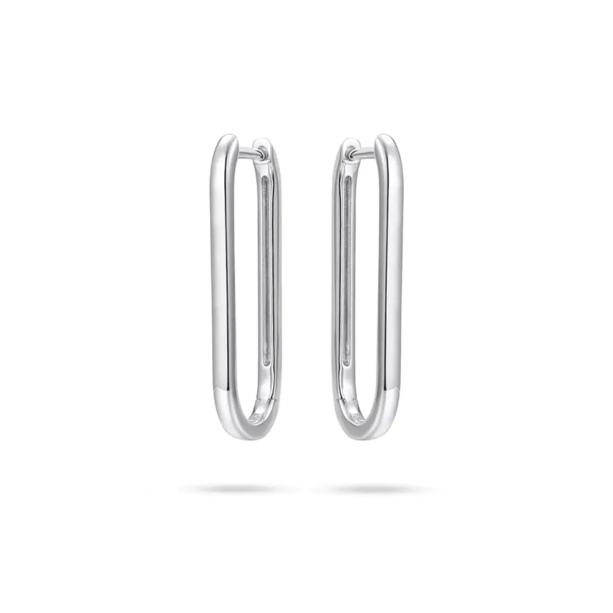 Signature Style long hoops | 2 x 30 mm | Silver