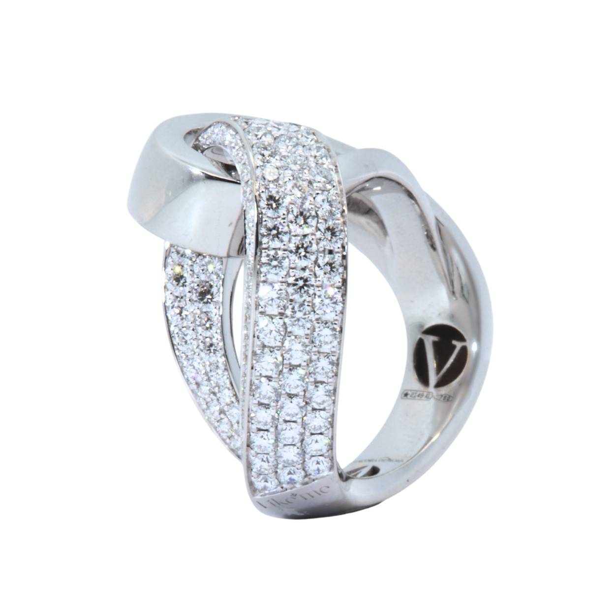 Witgouden ring met diamanten