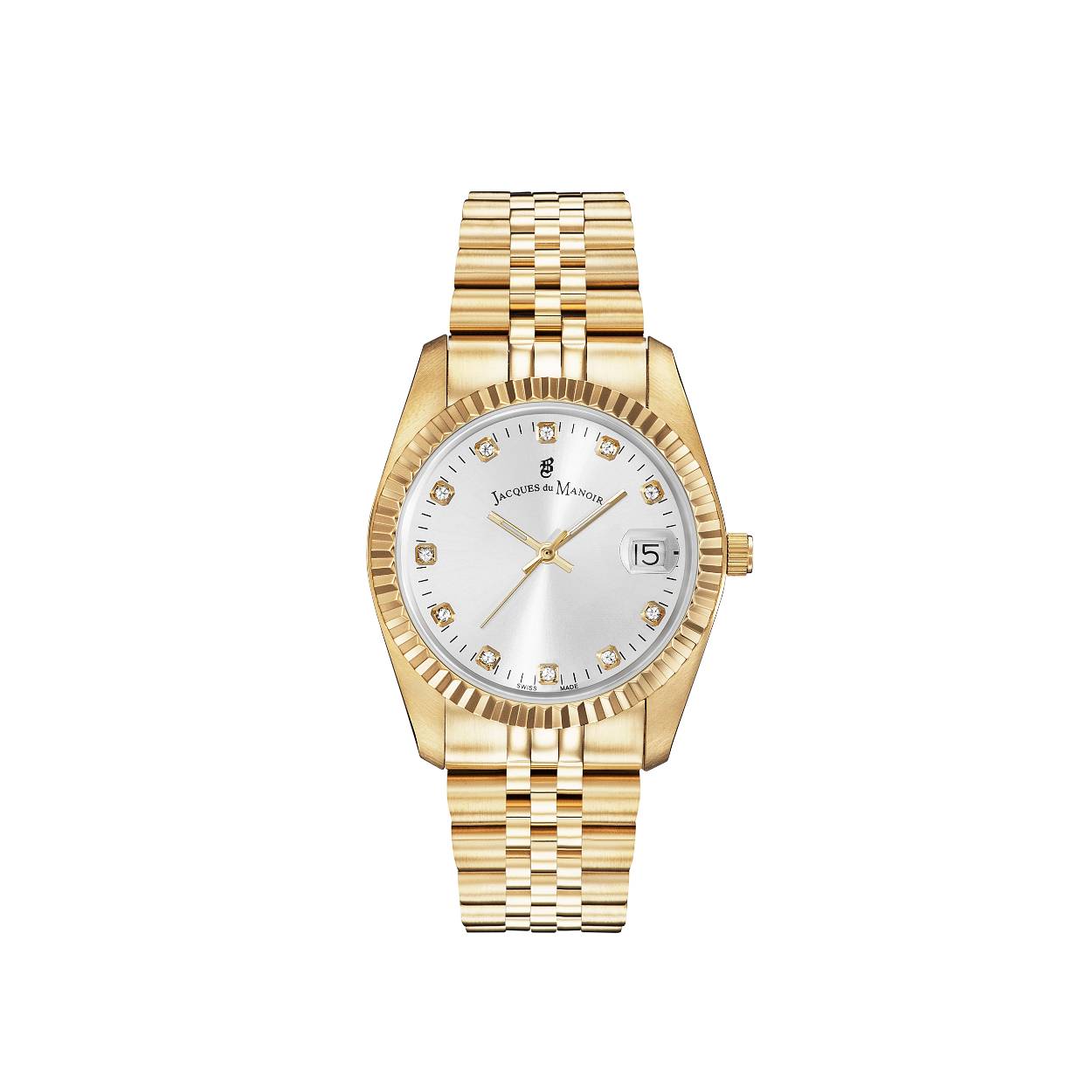JdM dames horloge geel Swiss Made