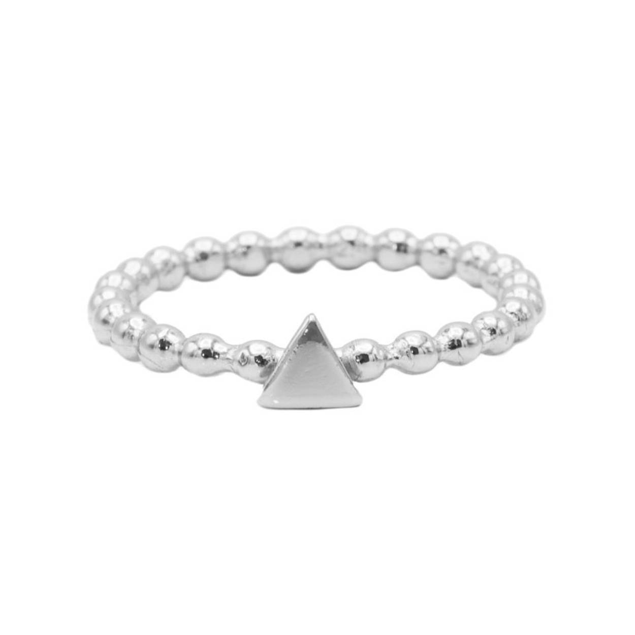 Ring Dots Triangle Silver