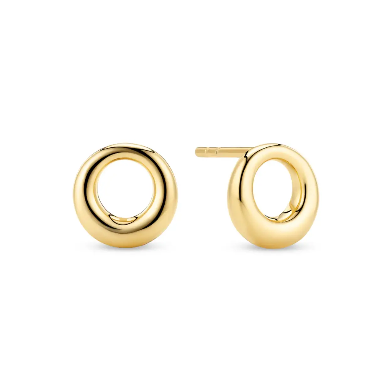 EARRINGS SELENE 18K GOLD PLATED, WITH WHITE ZIRCONIA.