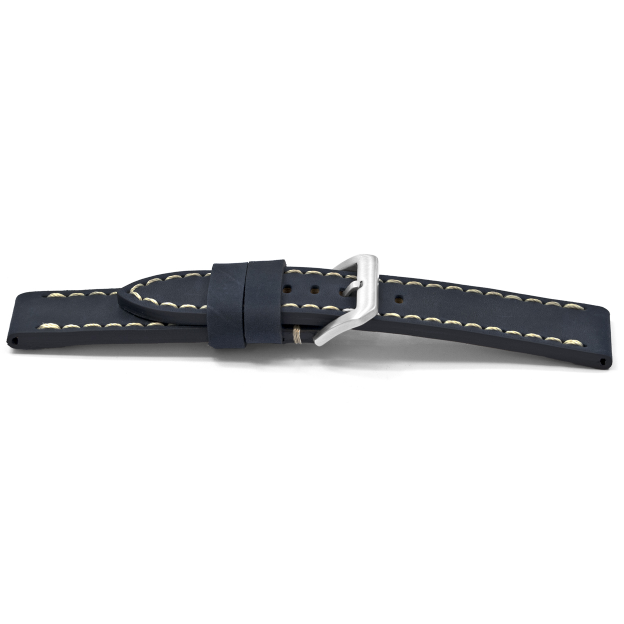 Italiaans lederen nubuck horlogeband, hypo allergeen
Kleur band: Blauw
Band dikte: 4.2mm
Band lengte: 80/125mm
Band breedte: 22x22mm
Gesp: All Stainless Steel
Bekleding binnenband: Nubuck
Gestikt: Ja, beige
Pushpin: Inclusief
EAN: 4782863613226