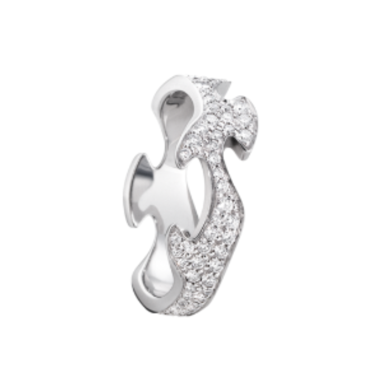 18 kt. wit goud, diamanten briljant geslepen 0.63-1.01 ct