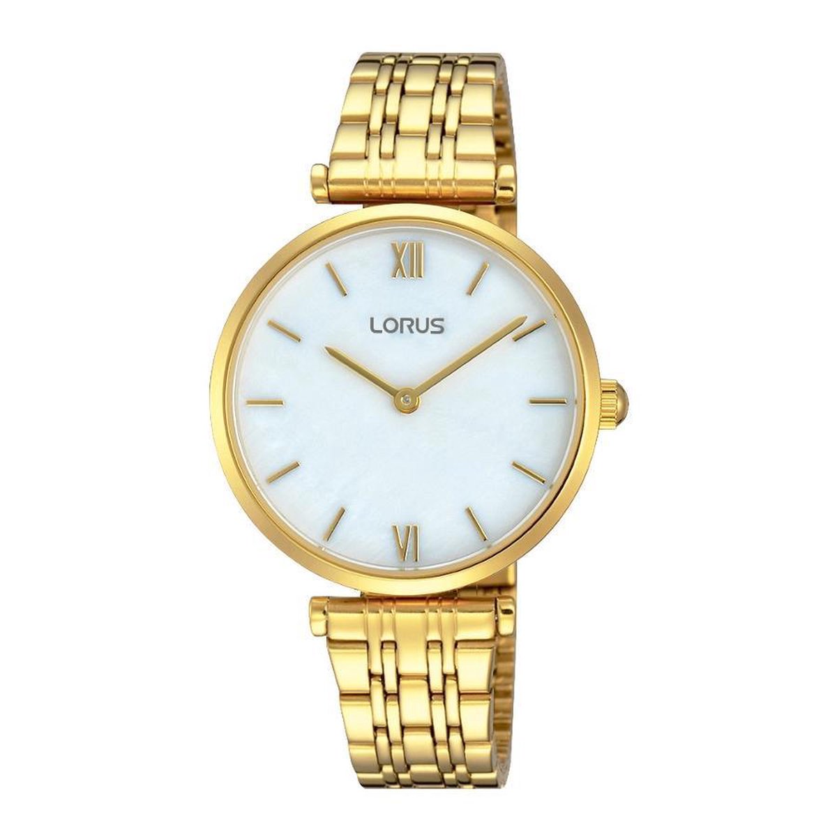 Merk	Lorus
Categorie	Horloges
Artikelnummer	RRW92EX9
Bandbreedte	12 mm
Diameter	32 mm
Dikte kast	7 mm
Doelgroep	Dames
Garantie	2 jaar op het uurwerk.
Kastvorm	Rond
Kleur band	Goud
Kleur kast	Goud
Kleur wijzerplaat	Parelmoer
Materiaal Band	Edelstaal
Materiaal Kast	Edelstaal
Merkteksten	Lorus
Soort glas	Mineraalglas
Soort uurwerk	Quartz
Type	Klassiek
Waterdichtheid	3 ATM
EAN	4894138328756
