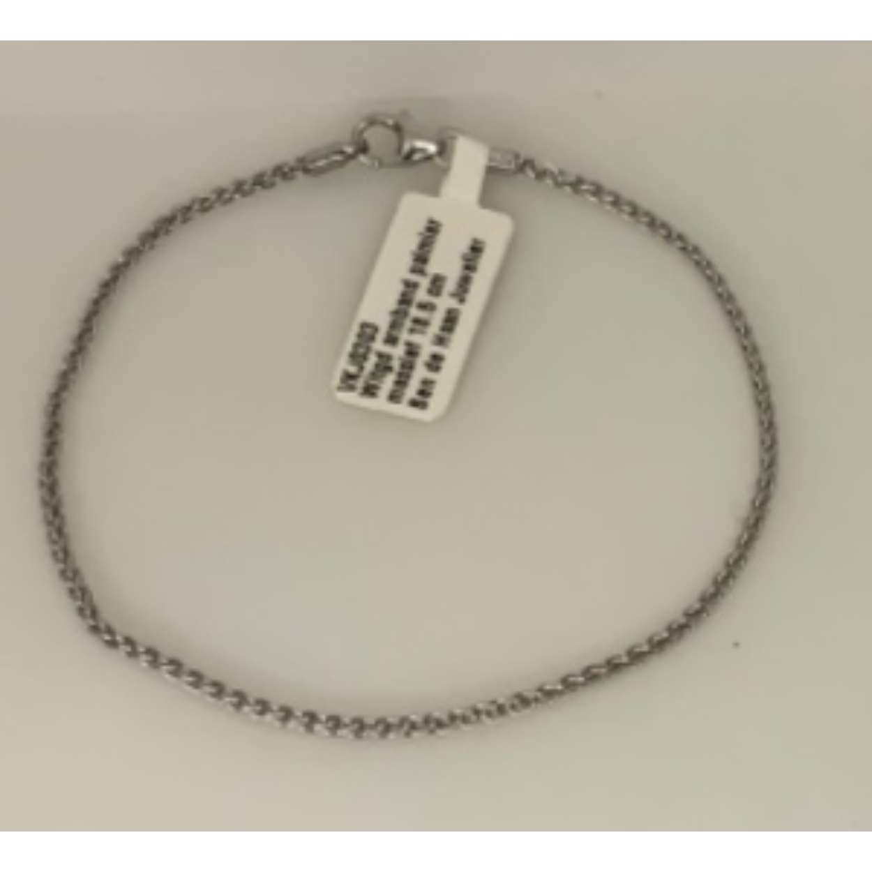 Witgouden armband palmier massief 18.5 cm