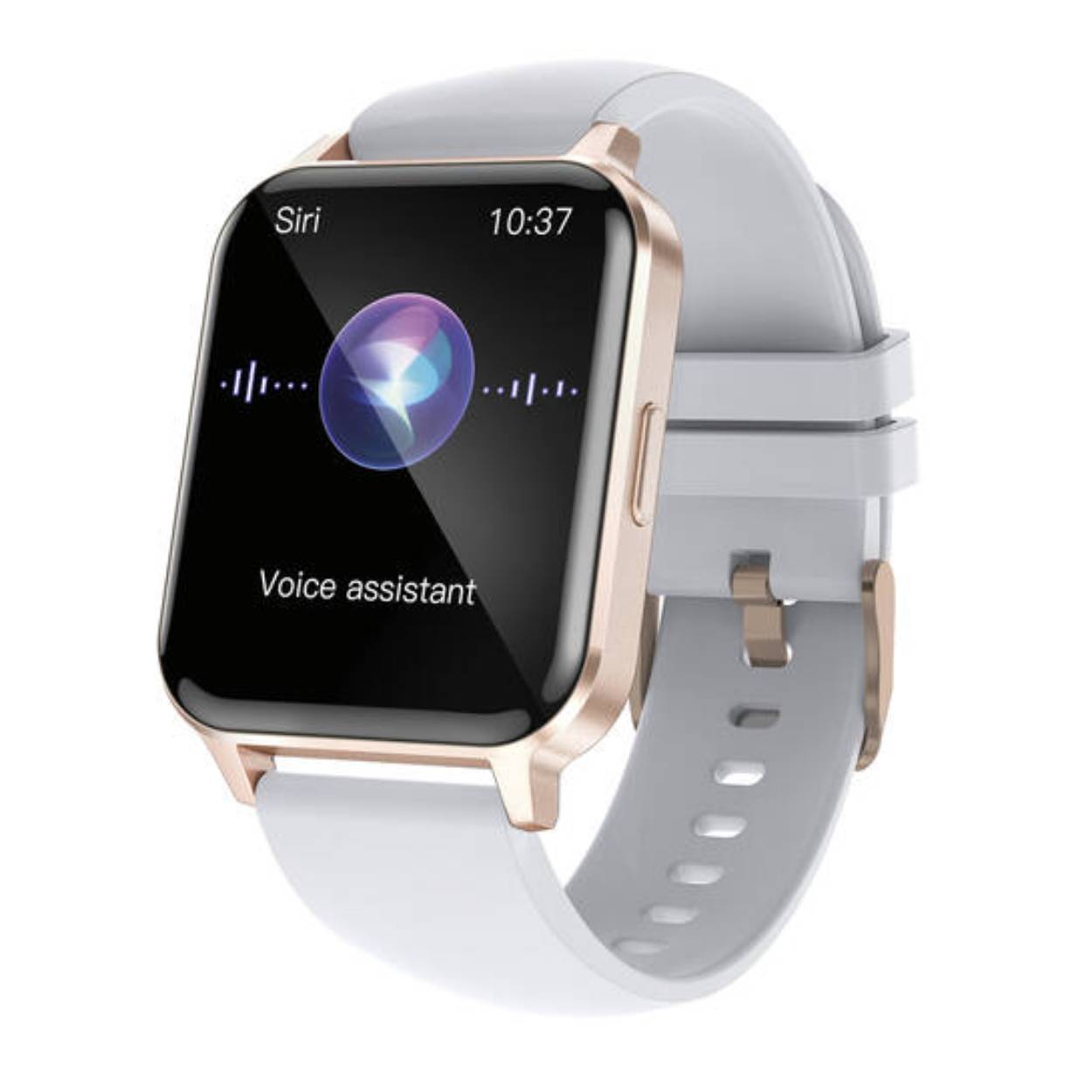 SMARTY2.0 SW064E Smartwatch Staal Siliconen 42x36mm
Dit Smarty Smartwatch horloge met nr: SW064E is een stap in de toekomst. De rosÃ©kleurige stalen kast heeft een gehard glas. Aan de kast zit een grijze siliconen band met een gespsluiting. Het rechthoekige horloge heeft een afmeting van 42x36mm en is spatwaterdicht. Deze smartwatch is sportief, stijlvol, maar zeker gebruiksvriendelijk. Om door apps, berichten en tekst te bladeren hoeft je alleen maar op het glas te tikken of de knop te gebruiken. 

Merk:
SMARTY2.0
Smartwatches verbinden je met de wereld. 
SMARTY2.0 biedt een brede keuze aan vormen en functionaliteiten. Een ronde of rechthoekige smartwatch? Eentje voor de smalle pols? Een ladies watch of een kids watch?  SMARTY2.0 heeft het allemaal.
De keuze qua functionaliteiten is onuitputtelijk: bluetooth bellen, stappenteller, hartslag- en bloeddrukmeter,  14 verschillende sporttrackers, menstruatie en ovulatie herinneringen, ingebouwde GPS, vind mijn smartphone en heel veel meer. Maak je eigen keuze.
Iedere SMARTY werkt zowel met iOS als met Android en is moeiteloos via een QR-code te koppelen met iedere mobiele telefoon. Misschien wel dÃ© makkelijkste smartwatch voor iedereen.
SMARTY2.0 staat voor hoge kwaliteit in een betaalbaar prijssegment: â¬ 79 - â¬ 199.

Highlights:
- Geschikt voor Android iOS  
- De Smartwatch heeft Bluetooth call 
- Hoge batterij efficientie
- 24 uur hartritme meting
- Bevat smart music en mini games
- Door de verschillende meters en tellers is het mogelijk om onder andere de hartslag, stappen, snelheid, slaap, luchtdruk, stress, hoogte- en diepte te meten
- D.m.v. de ingebouwde GPS, is het mogelijk om offline te navigeren en achteraf je route terug te kijken (zonder dat de telefoon in de buurt is)
- Stof,- Waterdichtheid: IP68
