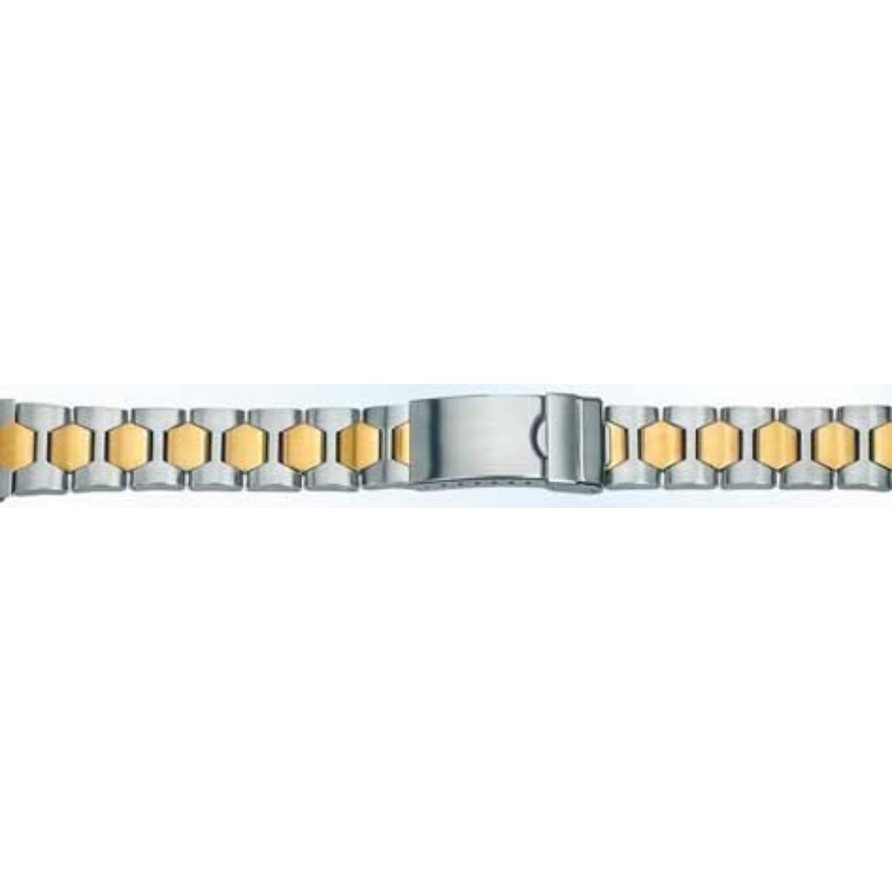 Horlogeband edelstaal 619 bi-co mat 20mm