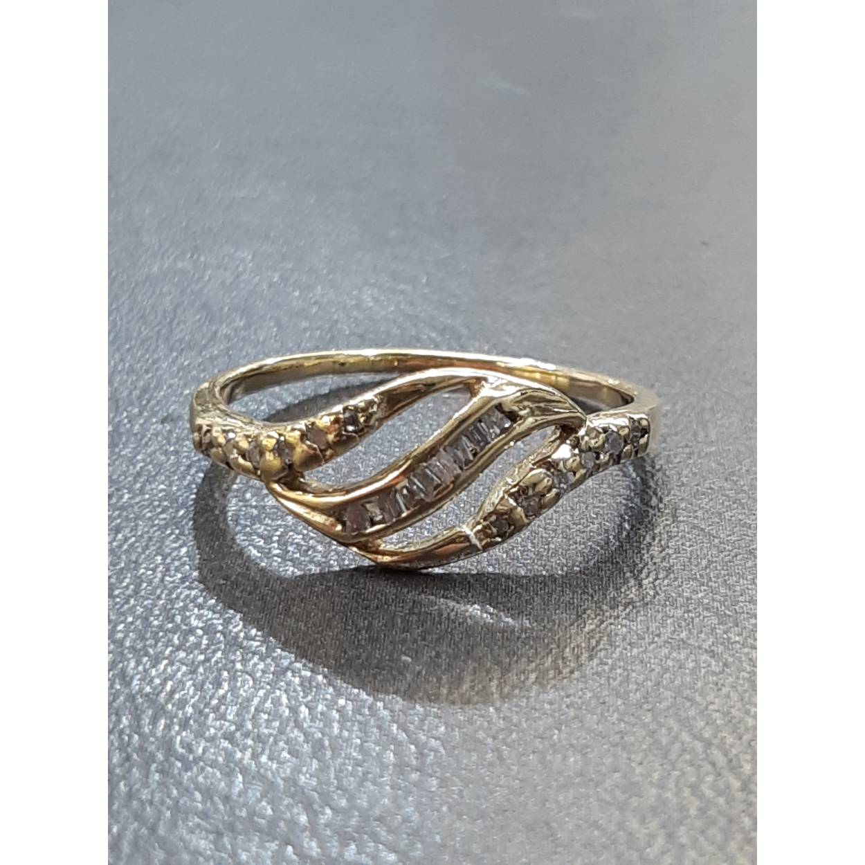 gouden ring si h 18kt 0.015