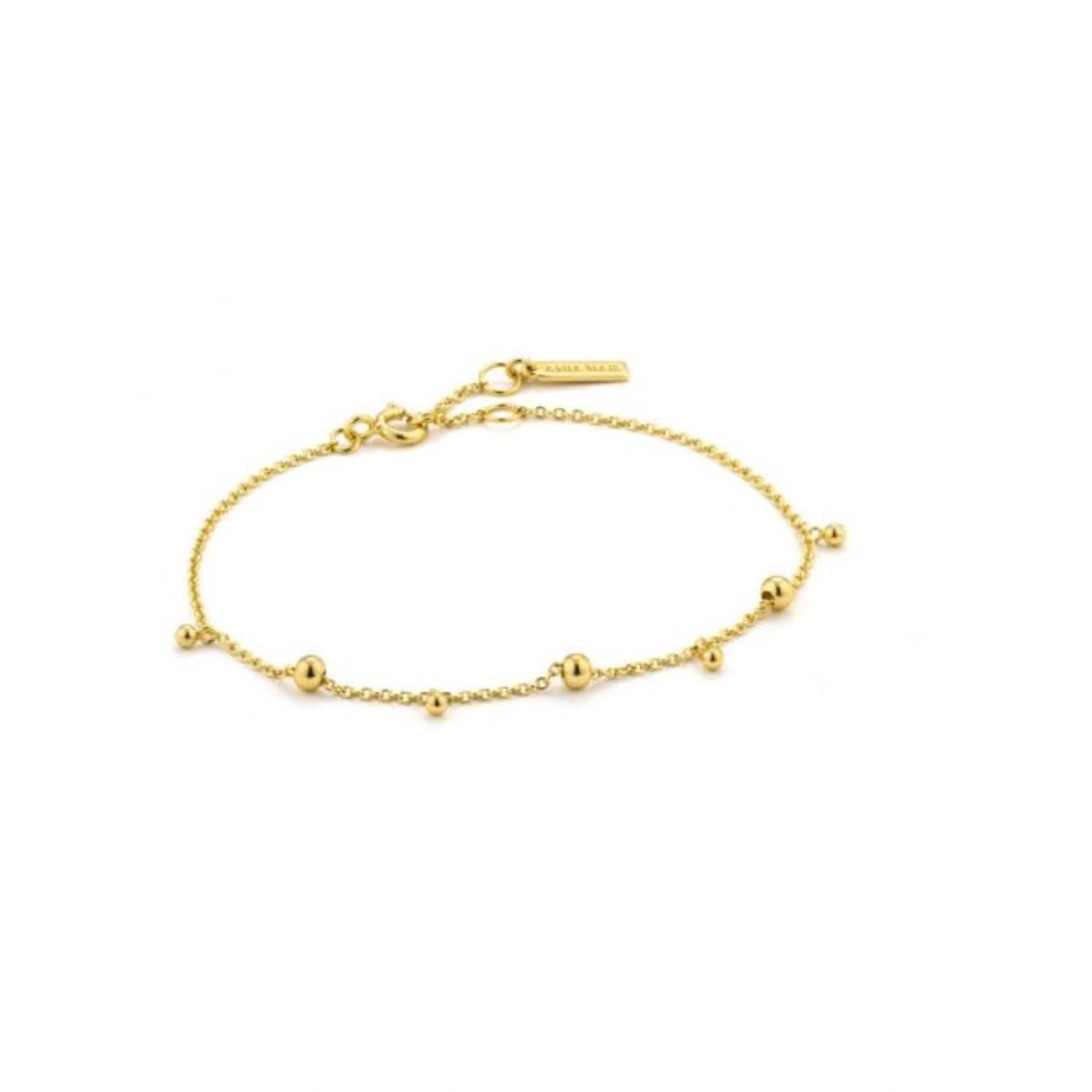 Zilver armbandje met gouden plating
totale lengte is 18,5 cm