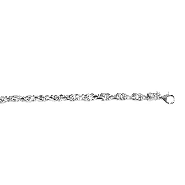 Zilveren collier in koordschakel.
Lengte: 45 cm. Breedte: 7.0 mm.