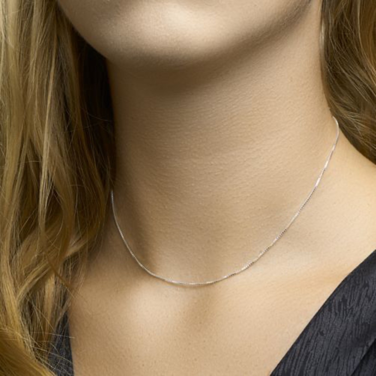 zilveren collier