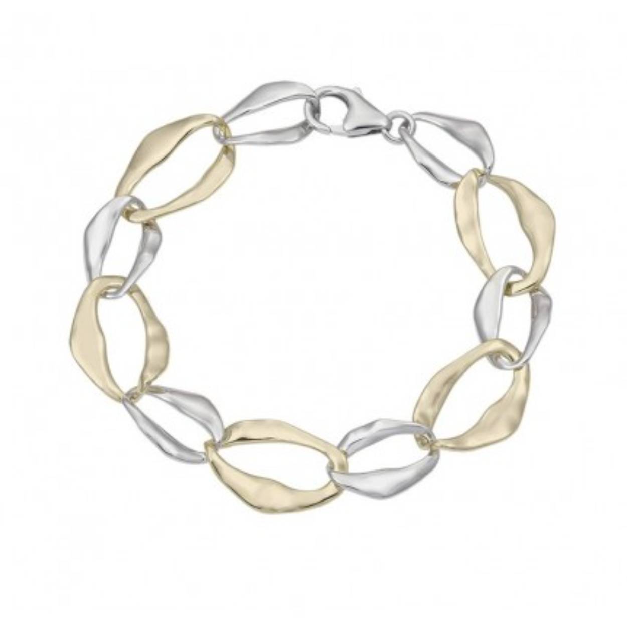 Jorge Revilla armband zilver met 18 krt. goldplated 
PU120-8947/O bracelet together