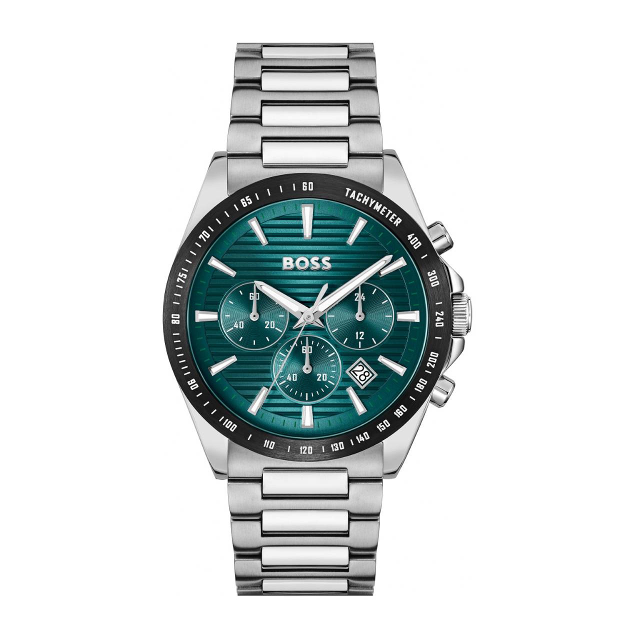 Hugo Boss heren horloge model 'Strike Chrono' HB1514241

HUGO BOSS is afgestemd op levensstijlen waar het gaat om kwaliteit en precisie. Het wereldwijde fashionlabel is verdeeld in twee merken: BOSS en HUGO. Het merk BOSS biedt geavanceerde, moderne horloges gericht op kwaliteit en design om een onberispelijke look te creëren – of het nu zakelijk, casual of sportief is. De horloge collectie van BOSS is perfect afgestemd op levensstijlen waar het gaat om kwaliteit en precisie. BOSS is op maat gemaakt in een onberispelijke stijl.

Blijf stijlvol bij de tijd. Voor de BOSS-man is stijl het handelsmerk en draait alles om
details. Breng uw look naar een hoger niveau met onze nieuwe en kenmerkende horlogecollectie.

SPECIFICATIES:
- Mineraalglas
- Ronde kastvorm, Ø 41mm
- Stalen horlogekast
- groene wijzerplaat
- edelstalen band
- 5ATM