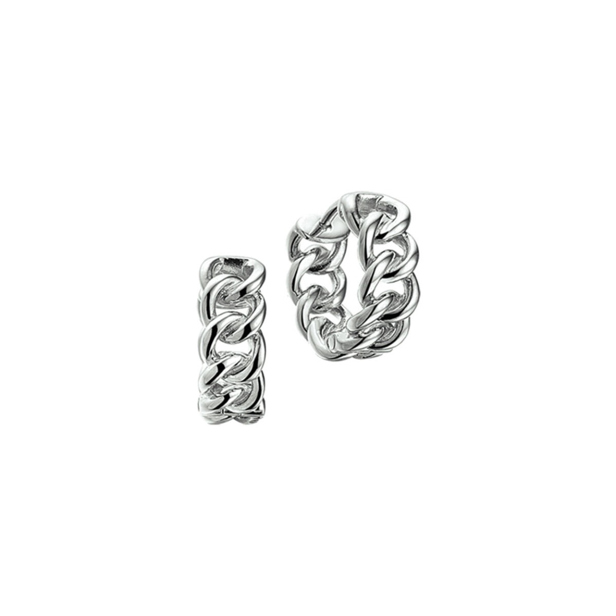 Zilver creool gourmet met een grote van 16.5x6.5mm