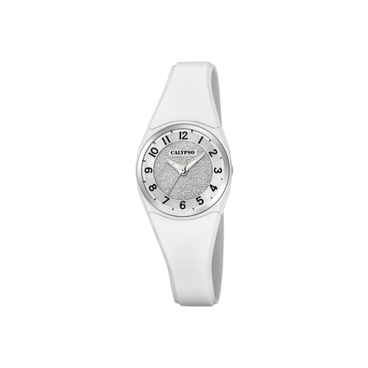 Calypso dames horloge K5752/6 met een plastic kast met een plastic band/armband. 
Calypso horloges trekken de aandacht door hun frisse en eigenwijze look met schitterende kleuren
