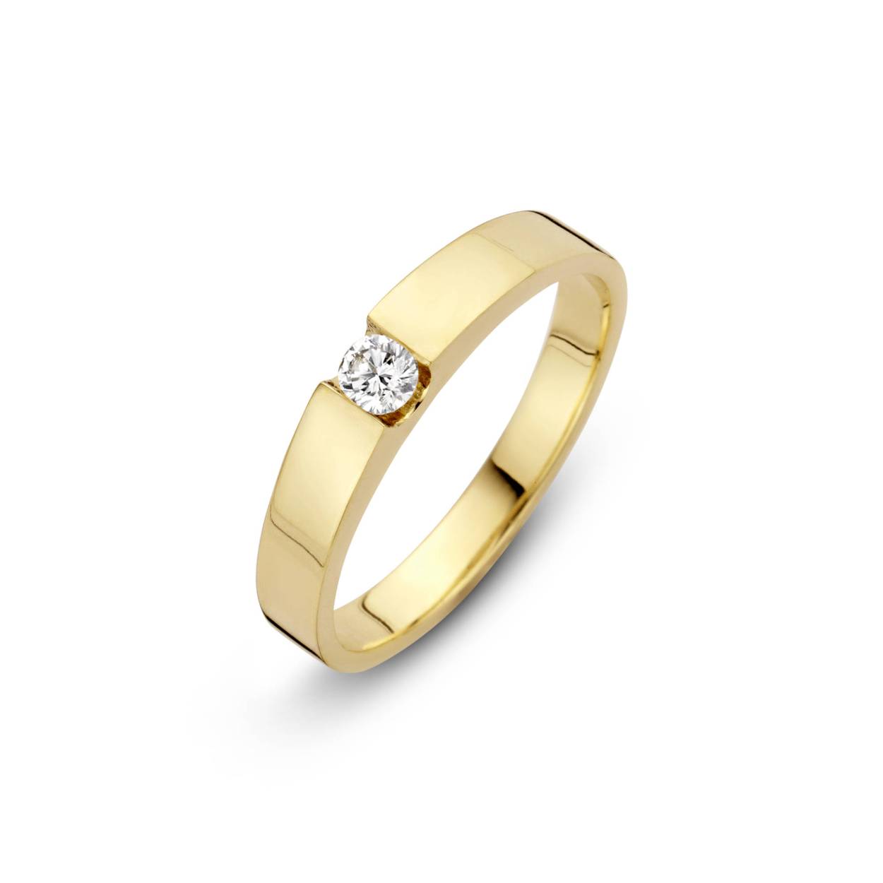 Briljant Stretto Ring 14krt goud 707271005-17 Mt. 17
Diamant: 0.05crt VS1 G briljant