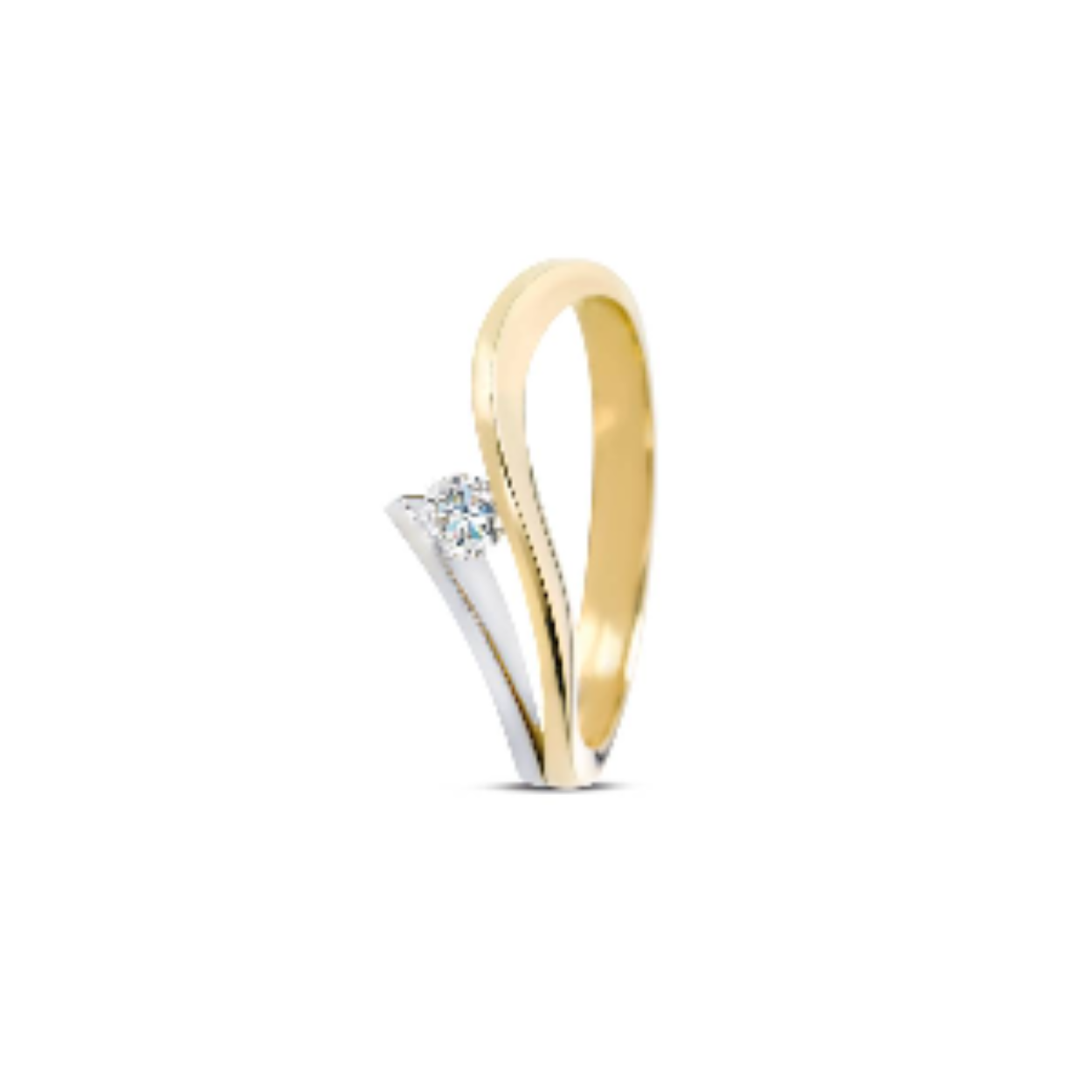 0038 RING VCTOIRE MET 0.03CT DIAMANT R/SI