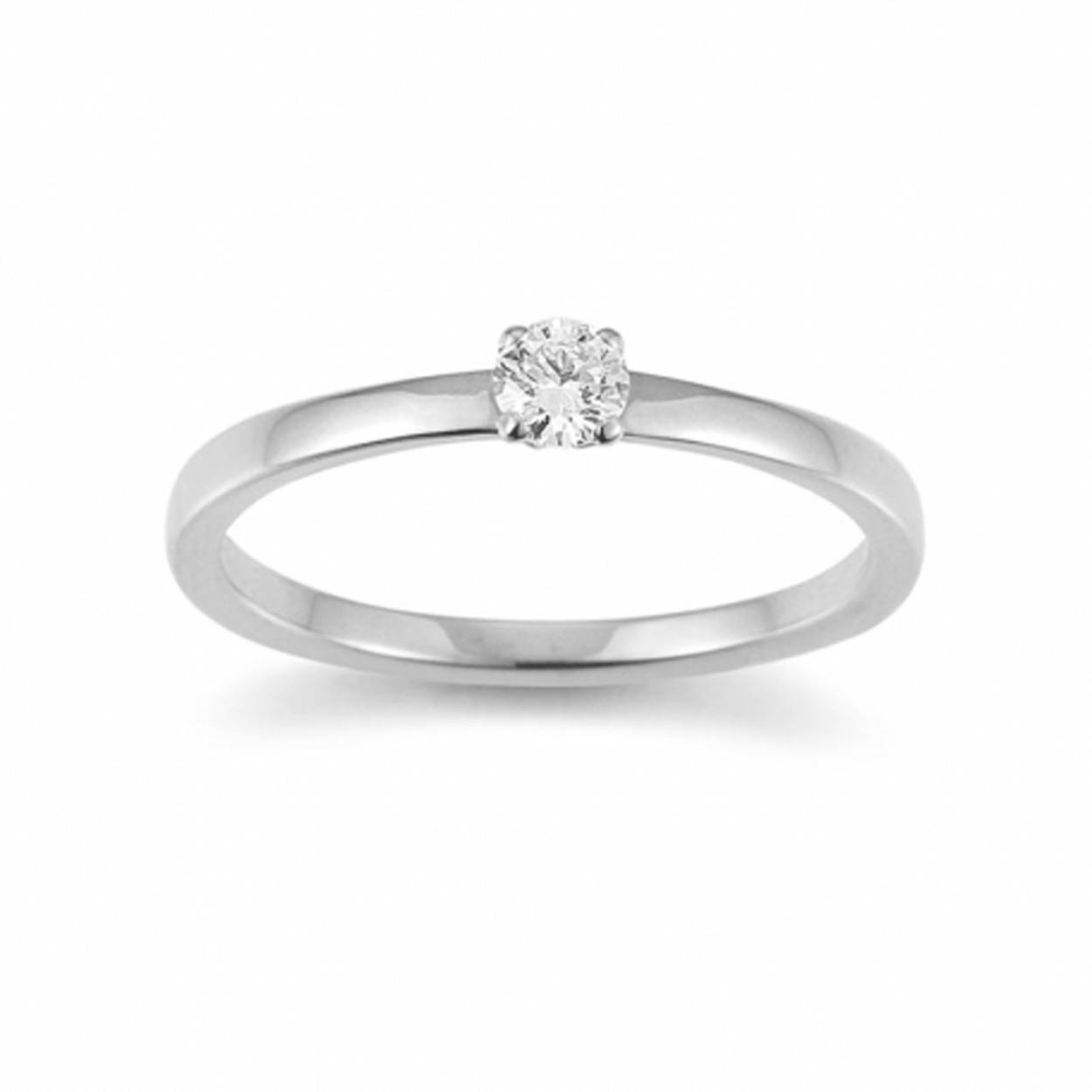 Solitairring WG 0.15ct