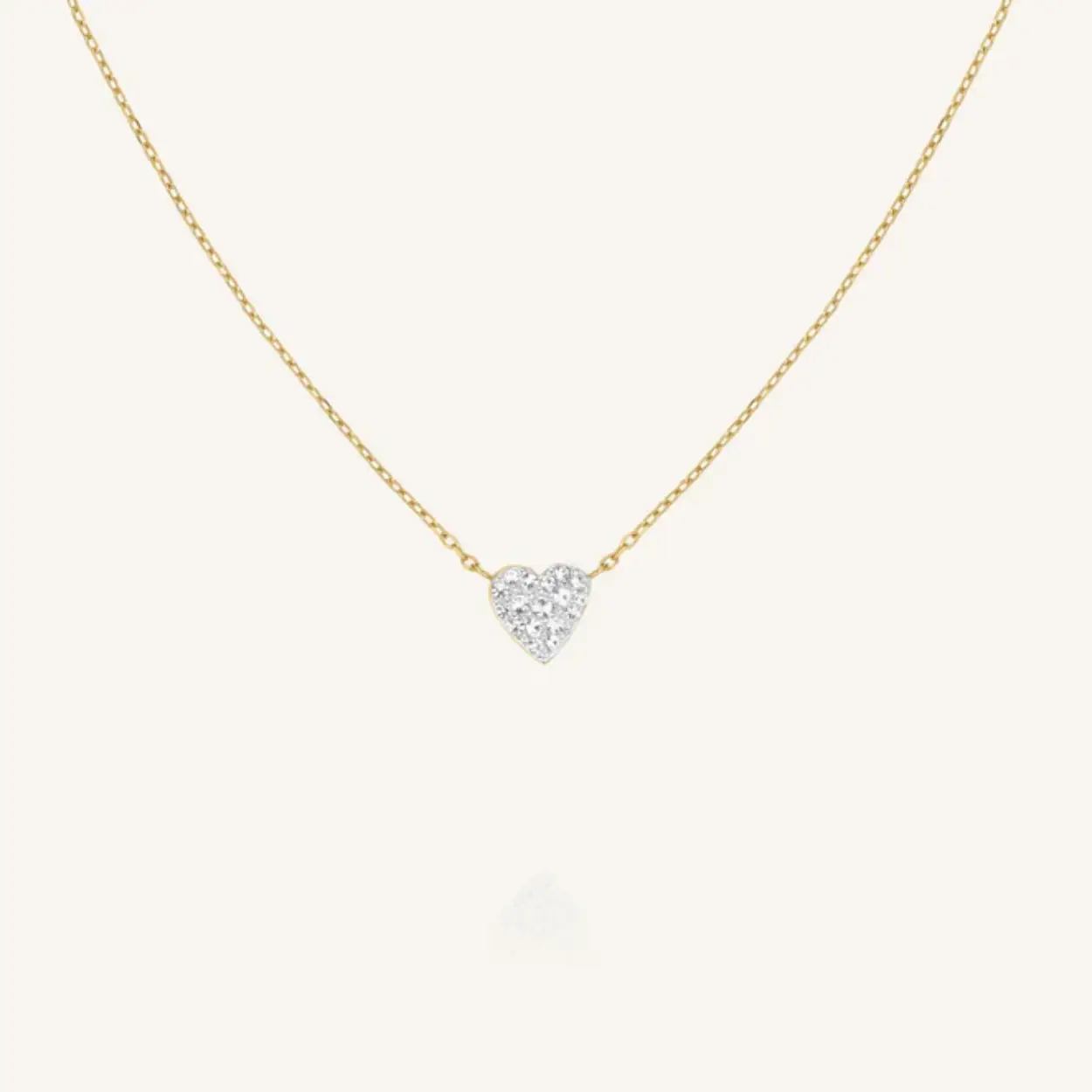 Pav&eacute; Heart Necklace