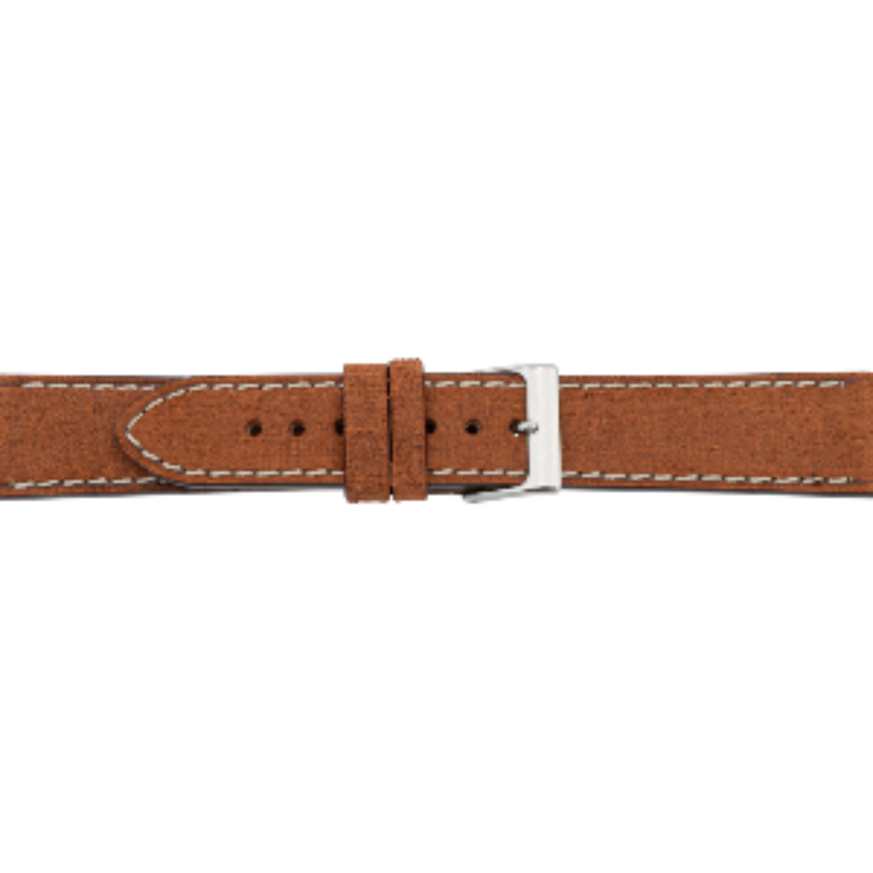 leren horlogeband bruin geslepen structuur