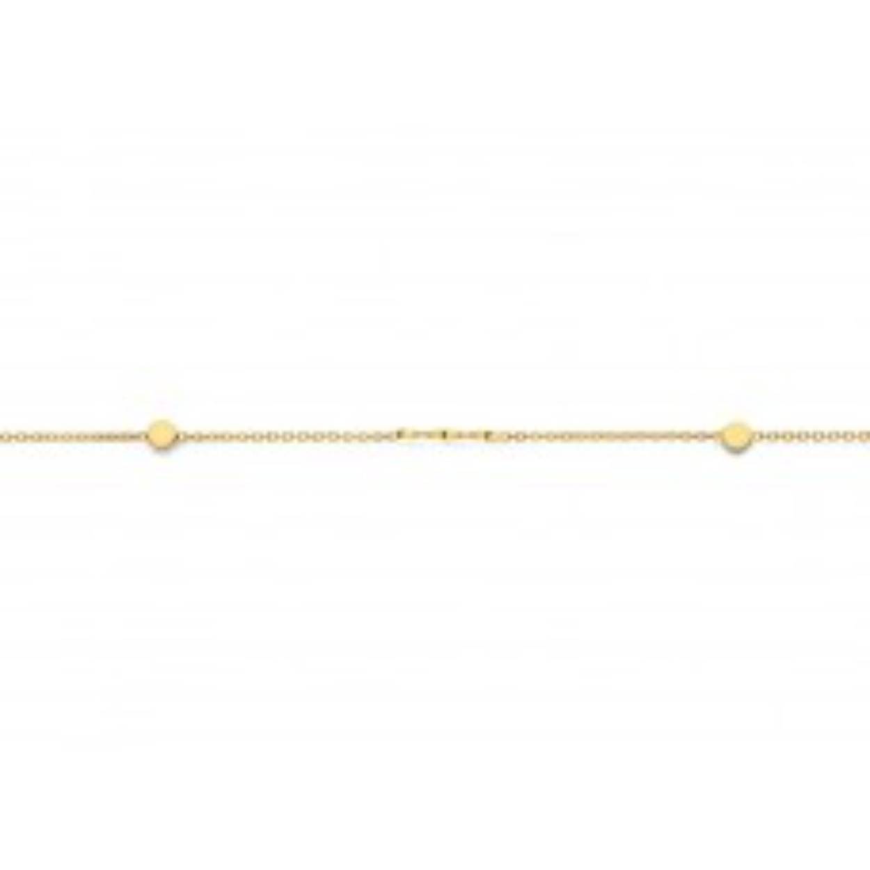 De armband is vervaardigd uit 18 kt geelgoud en heeft de lengte van 18 cm.