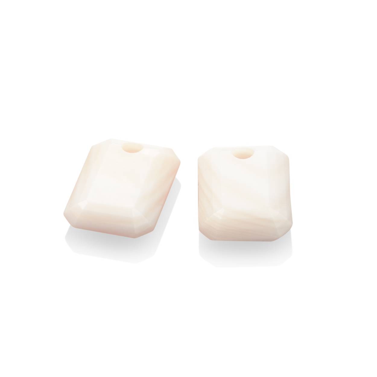 Sparkling Jewels. Earstones. Mother of Pearl Emerald Cut