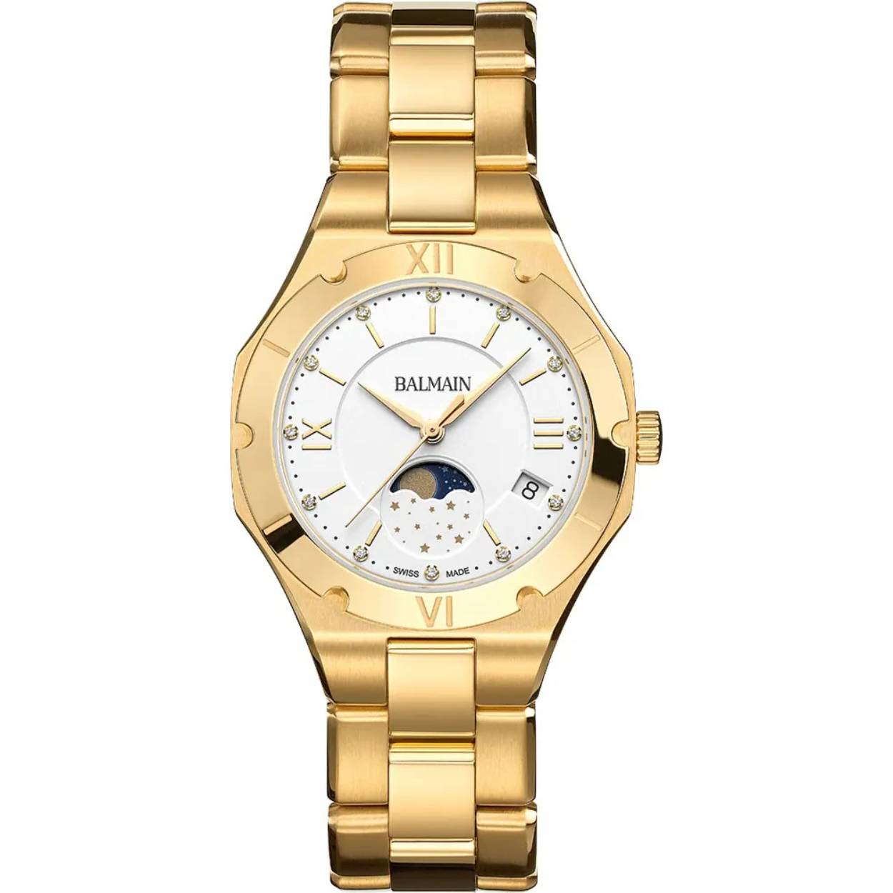 33 mm Saffier 0.43 ct Be Balmain Moonphase
